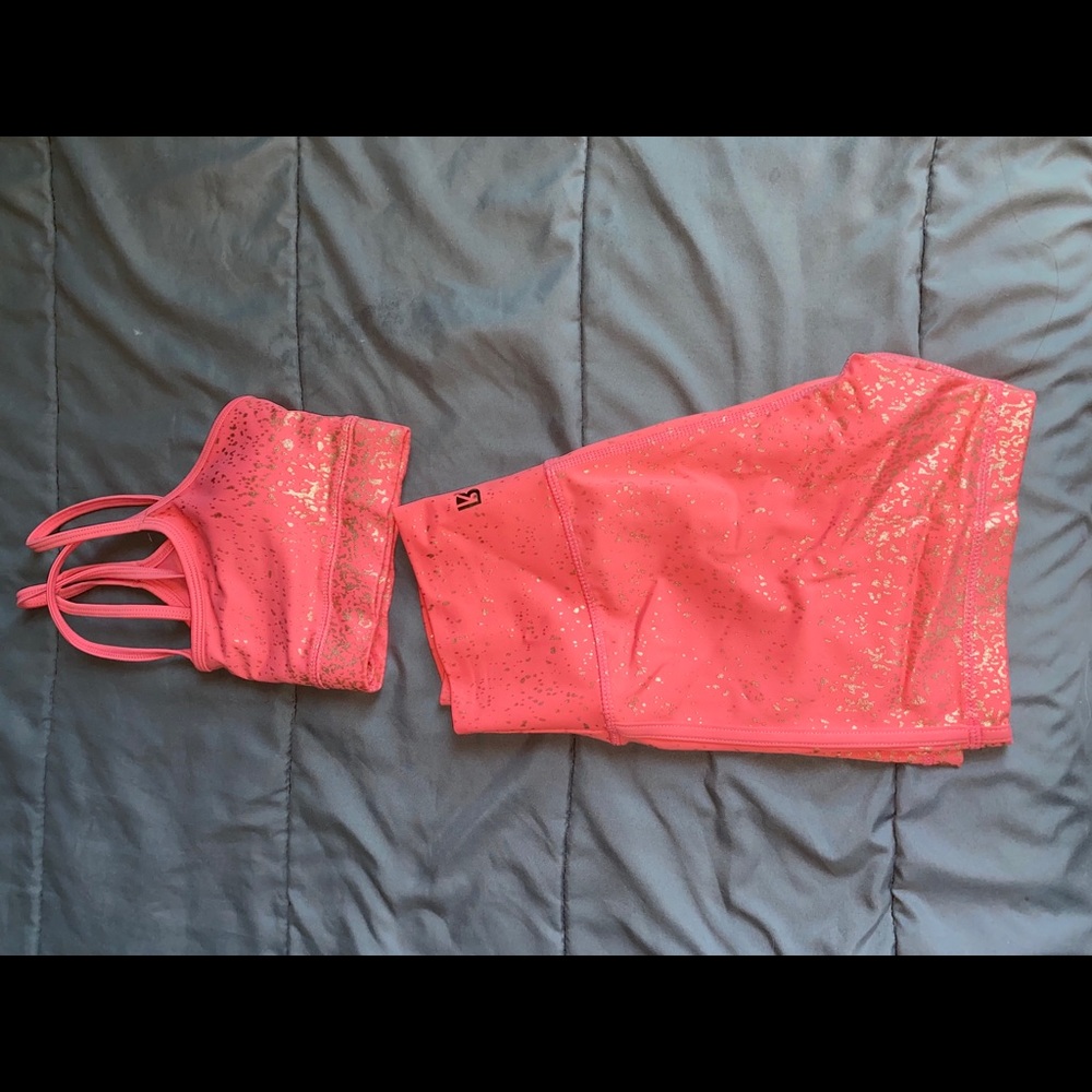 Buff bunny champagne coral set